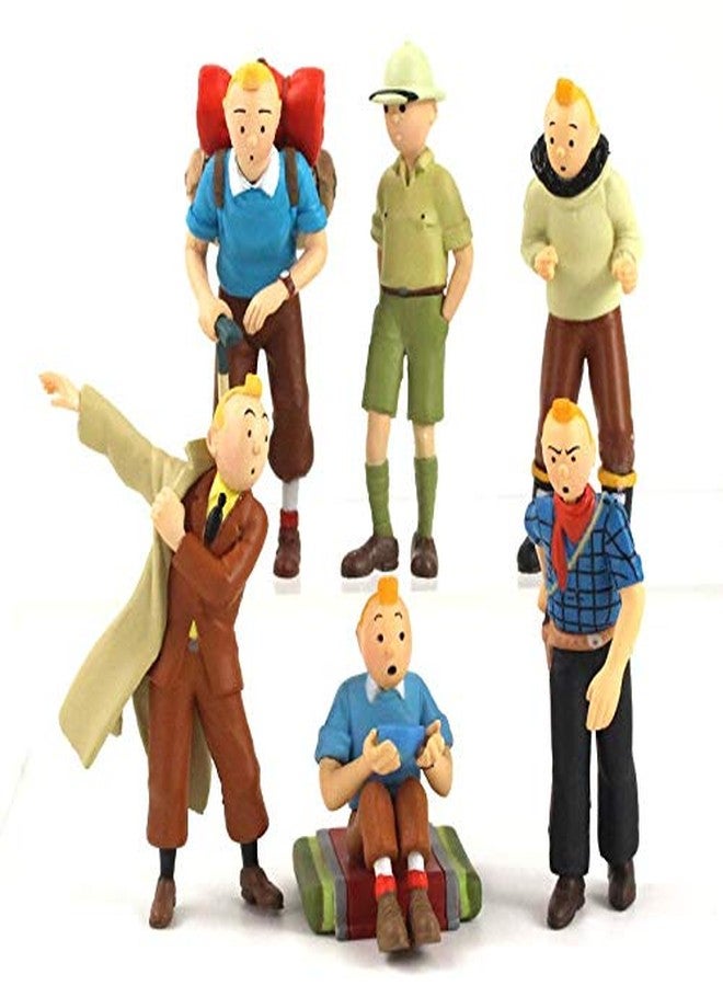 Trunkin Tintin Aventures Set of 6 Action Figures Set B Model Toy Collectibles - Image 1